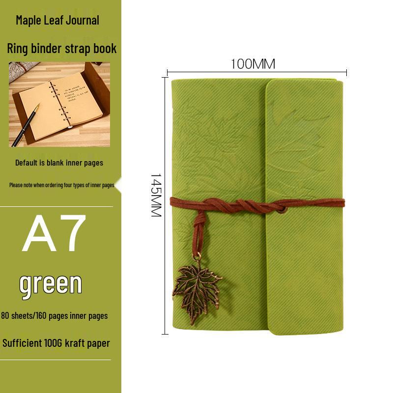 Портативный дорожный дневник из крафт-бумаги: Дневник-блокнот DIY на кольцах