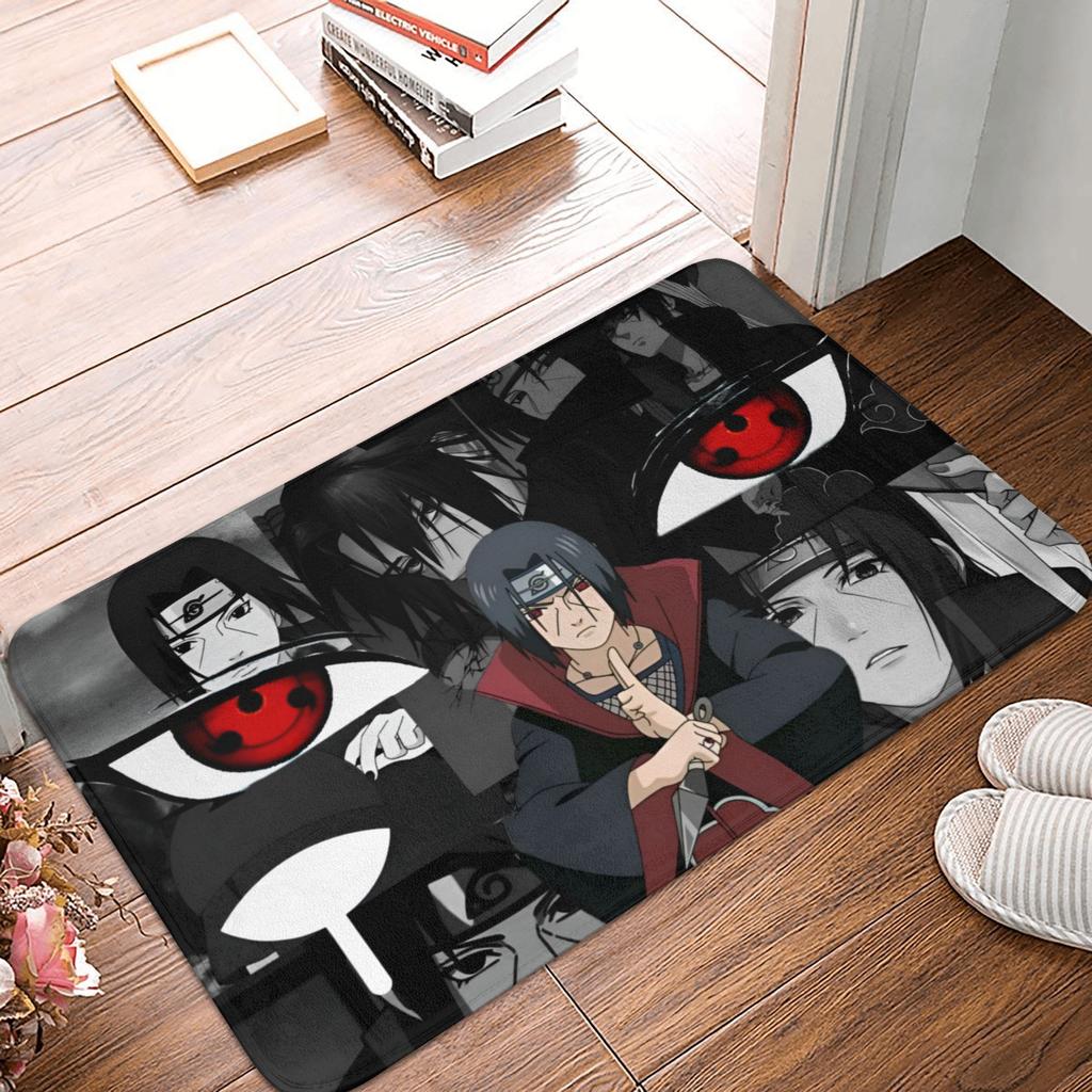 Itachi Uchiha Narutos Anime Doormat Non-Slip Entrance Bathroom Kitchen Floor Door Mats Garden Rug Carpet Footpad