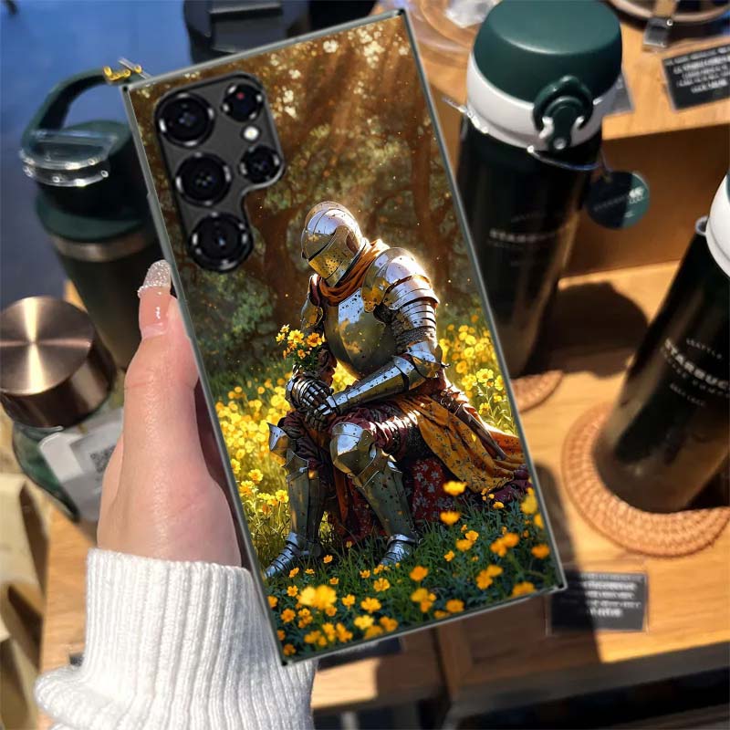 Цветочный Рыцарь Светлых Дел Чехол для Телефона для Samsung Galaxy S26 Ultra S25 Edge S24 S23 FE S21 Plus S20 S22 S10 Чехол TPU Capa