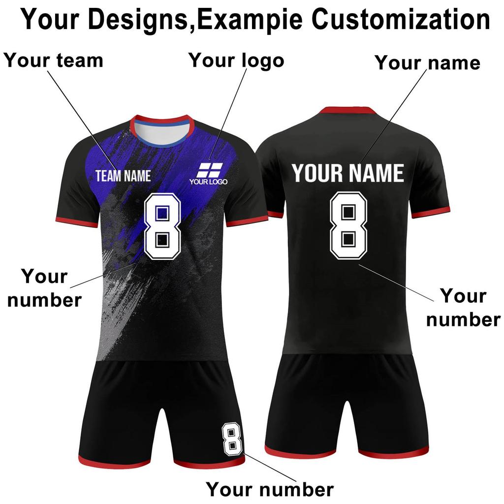 Комплект персонализированных рубашек для мужчин и девочек с именем и номером, футбольные майки на заказ для мальчиков, тренировочный костюм