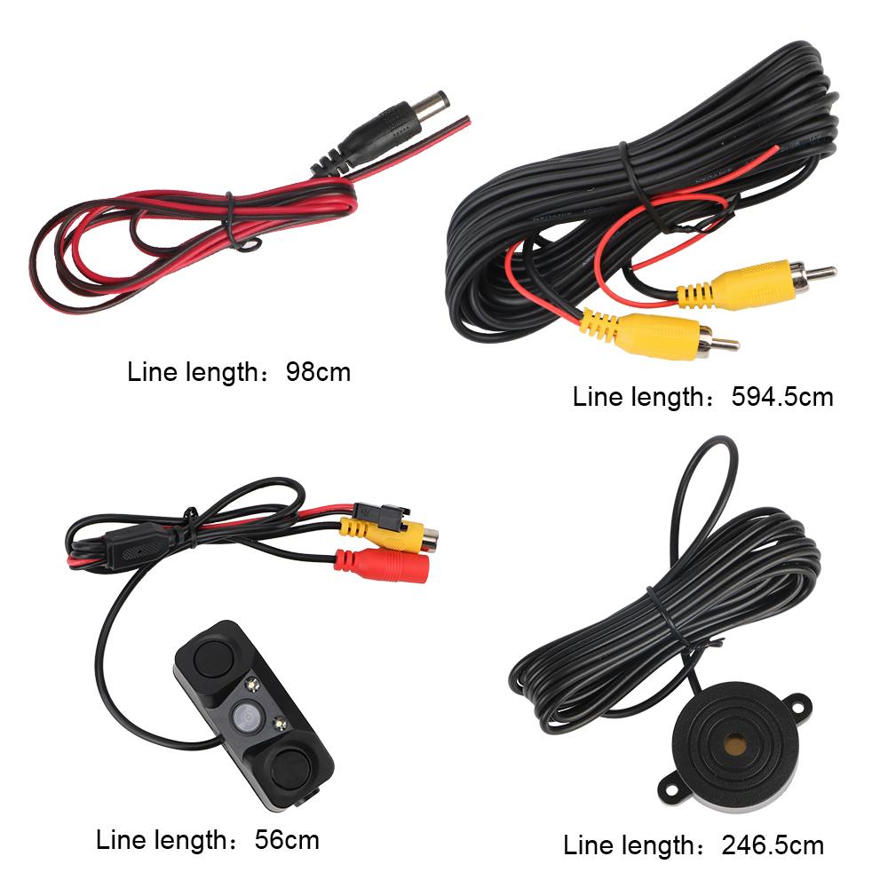 Камера заднего вида Автомобильные аксессуары Ночное видение Светодиодная подсветка Мини-сигнализация Радар заднего хода Датчик Детектор