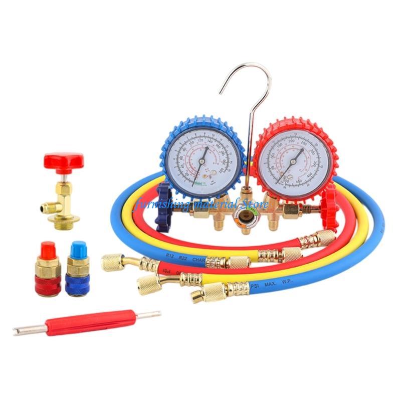 Y5GD Precisions Engineered HVAC Refrigerants Manifold Gauge Set Diagnostic Tool For Accurate Refrigerants Monitoring
