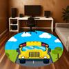 1pc bus road Round Chair mat Area Rug - Non-Slip, Floor Mat for Office, Bedroom, and Indoor Decor c1125187