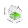 Transparent Bird Feeder House Bath Tub Water Food Dish Decorative Bird Feeders House Transparent Window Wild Bird Feeder