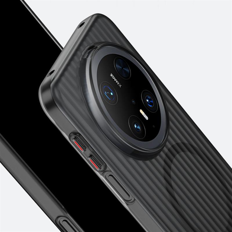 Compatible with Huawei mate80 Pro phone case, corrugated grating magnetic case, mate70 Ice Mist ultra-thin drop-proof protective case