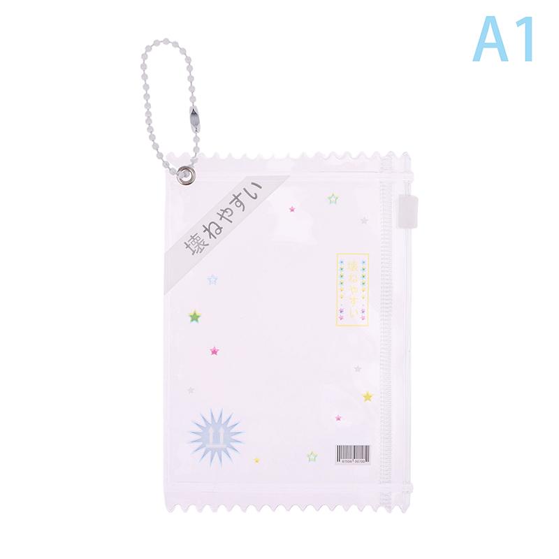 1Pc Cute Transparent Candy Bag Props Badge Storage Display Bag Pendant Protective Shell Card Sleeves Holder Bag
