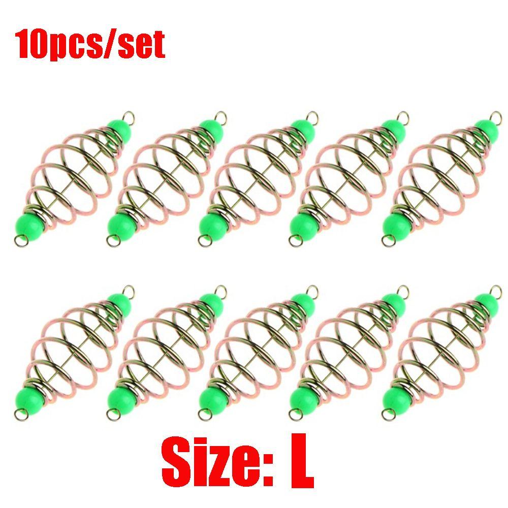 10 Pcs/Set New Style Explosion Olive Fishing Bait Hanging Tackle Stainless Steel Feeder Spring Lure