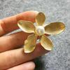 Five Petal Flower Brooch Fashionable Vintage Beautiful Charming Delicate Elegant Brooch Women Accessories