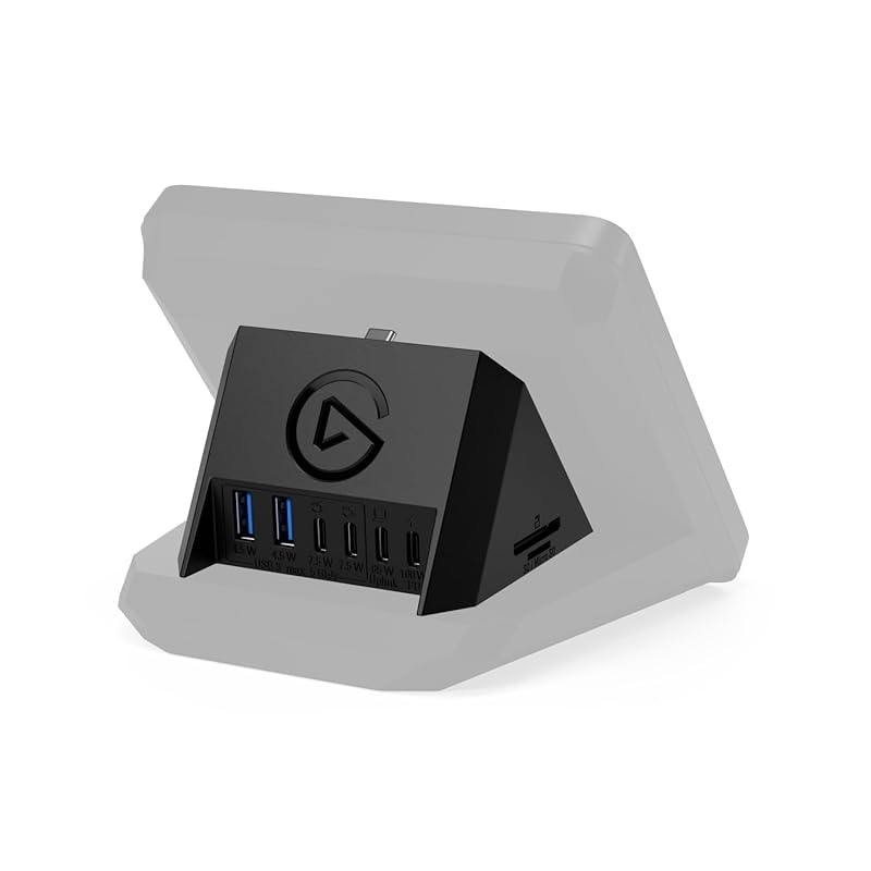 USB-хаб Elgato – Опционально для Stream Deck+, Два порта USB-C, Два порта USB-A, Порт USB PD, Картридер SD/microSD, Совместим с Mac/PC