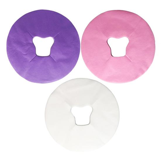 100Pcs Disposable Face Cradle Covers Massage Face Rest Covers Breathable Bed Hole Pad for Salons Headrest Spas Clinics Massage Tables Chairs