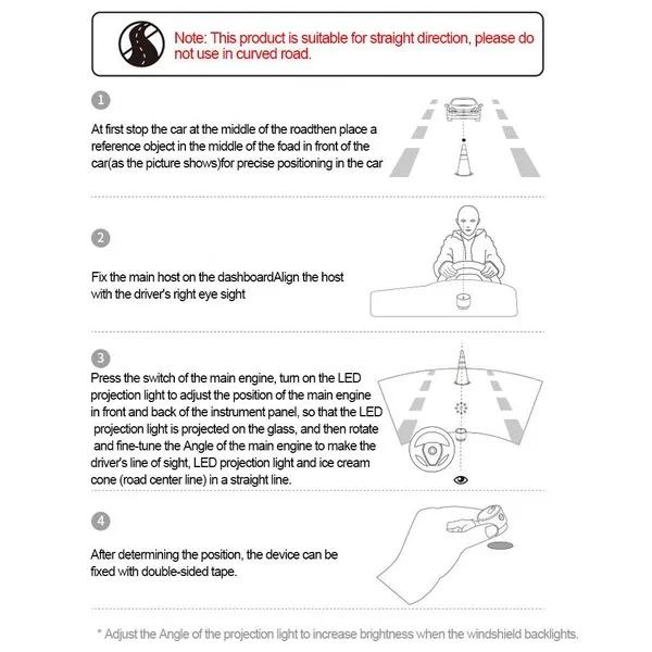 Универсальная автомобильная система предупреждения о выезде с полосы движения, противоаварийная система безопасности вождения, светодиодный прожектор для грузовика