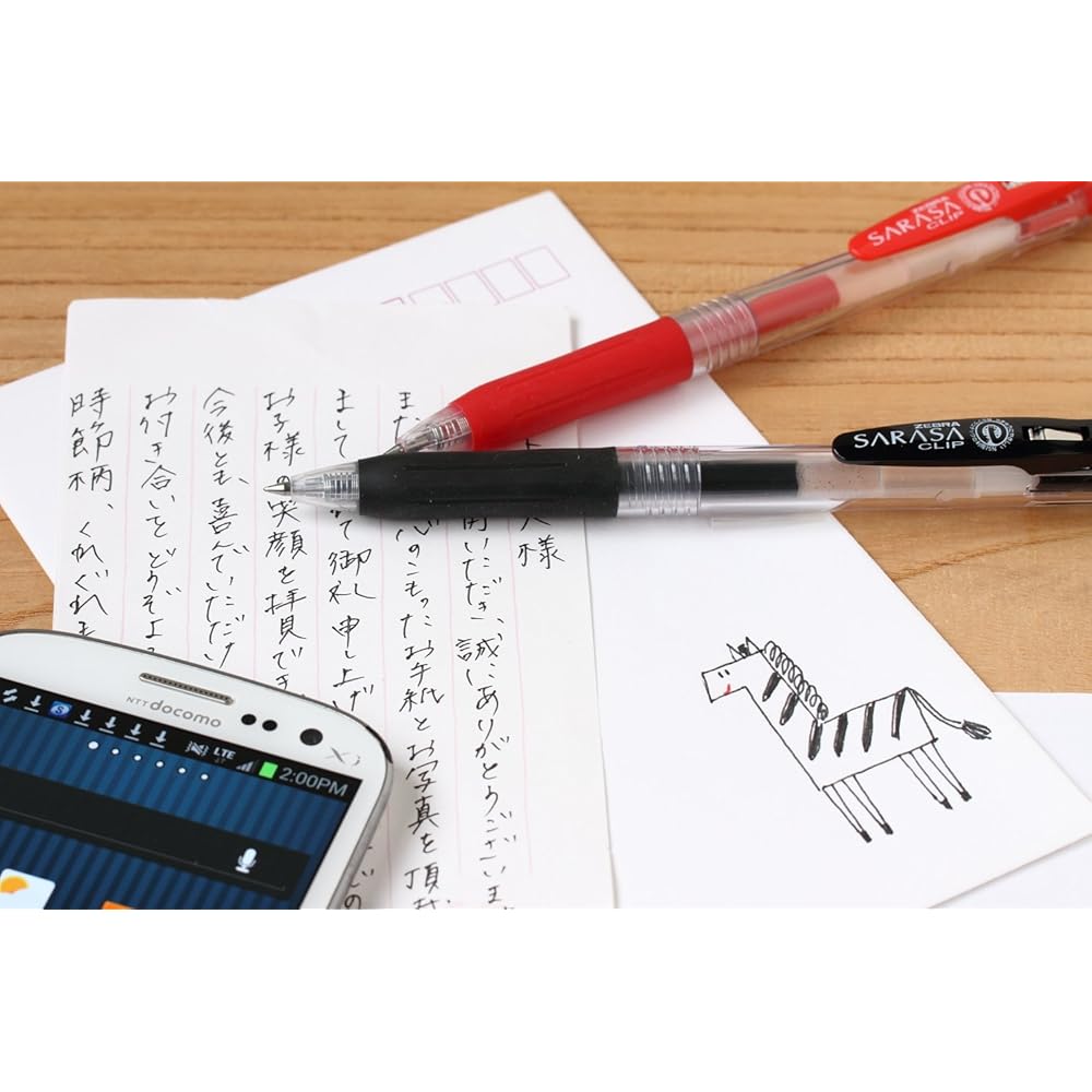Zebra Sarasa Clip Gel Pen 0.4mm 10 Colors JJS15-10CA