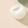 Fashion Acrylic Large Round Geometric Resin Finger Rings Korean Style Women Rings Set Resin Rings