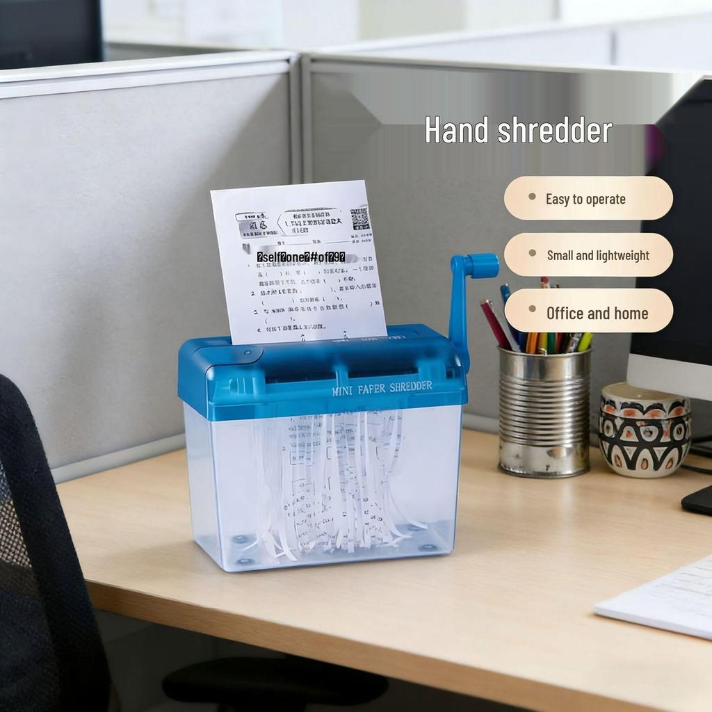 Compact A4/A6 Manual Shredder for Home & Office Use