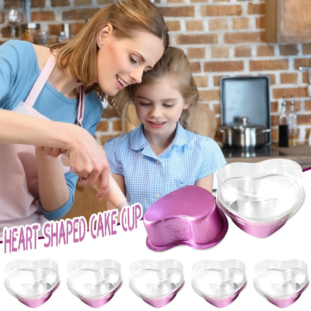День Святого Валентина Пара Выпечка Торта Своими Руками Торт В Форме Сердца Чашка Торт (С крышкой)