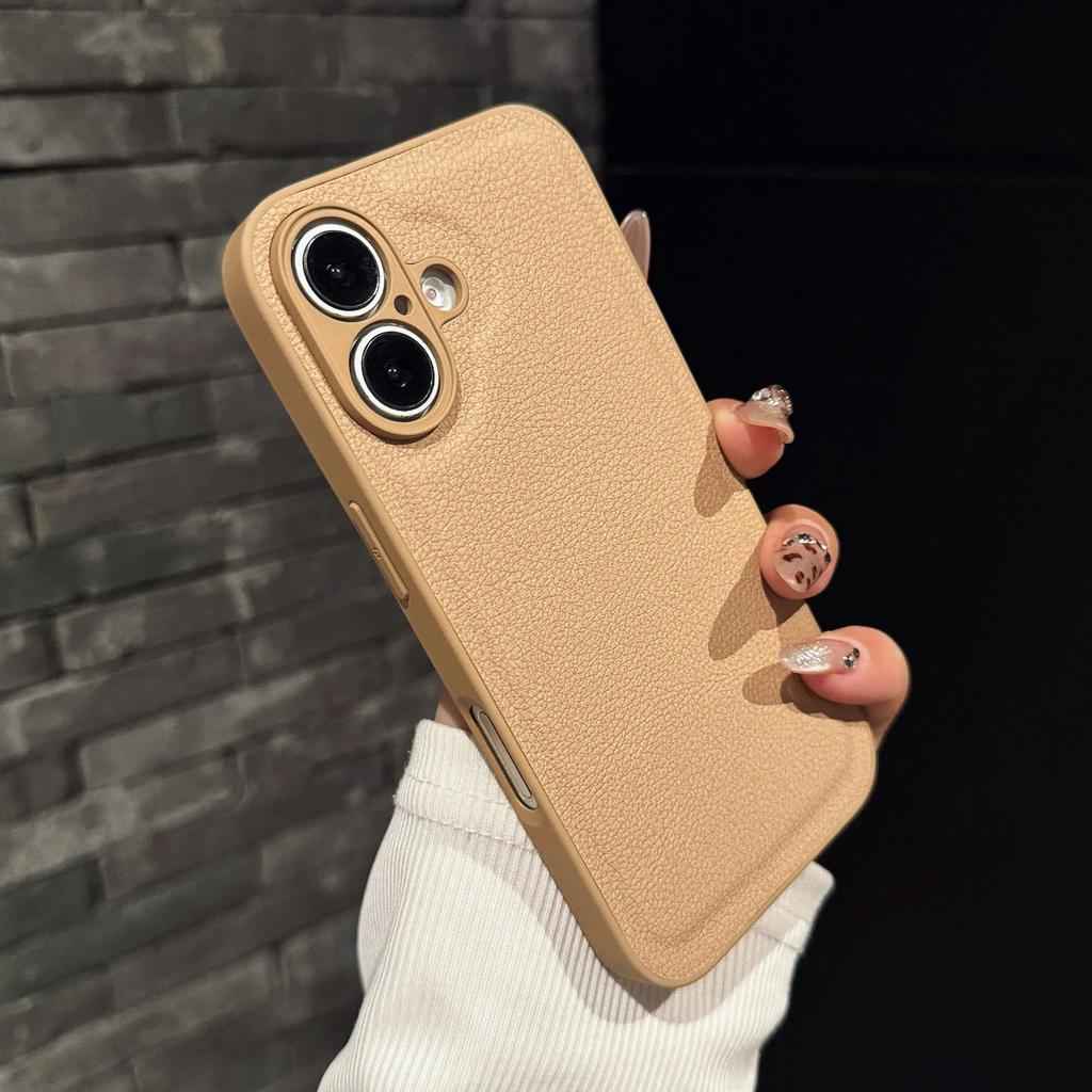 Ударопрочный чехол с текстурой кожи для iPhone 16 15 14 13 12 Mini 11 Pro XS Max X XR 7 8 Plus SE, однотонный матовый силиконовый чехол-бампер