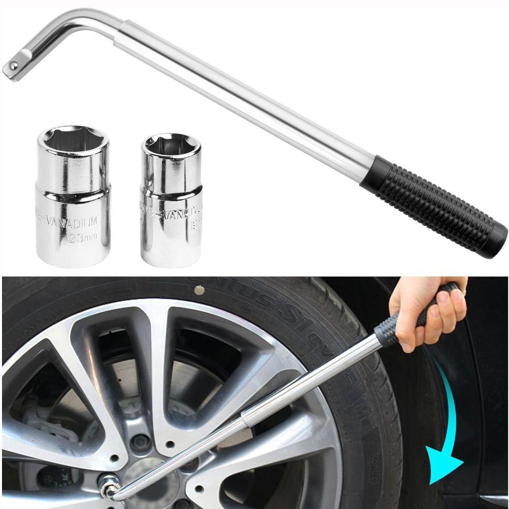 21/23mm Telescoping Lug Wrench With Sockets Wheel Wrench Tools Car Repair Tools Car Repair