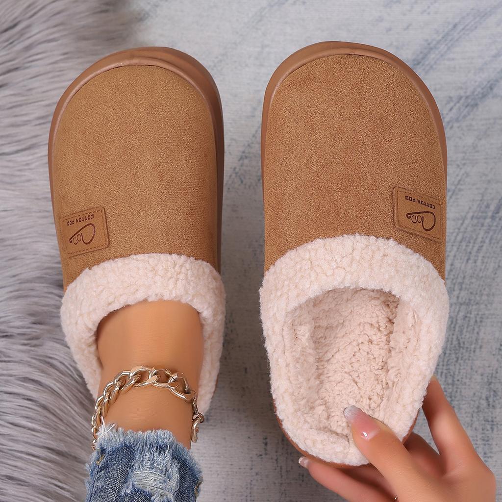 Women Slippers Thick Sole Anti Slip Snow Boots Women Fashion Warm Thickened Cotton Slippers Fashion Casual Sandals Slides Women