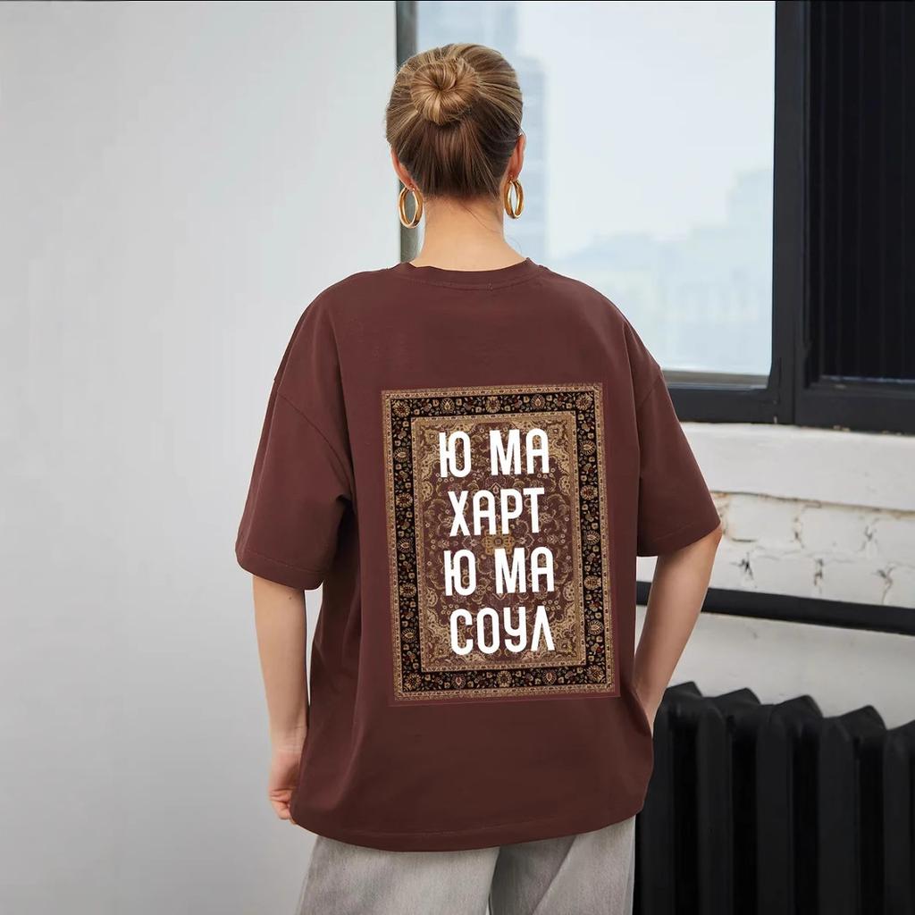 Summer Pure Cotton Casual Oversized T Shirt Woman Hip Hop Streetwear Harajuku Large Size Vintage Letter Print Short Sleeve T-shirts for Women Y2k Tops