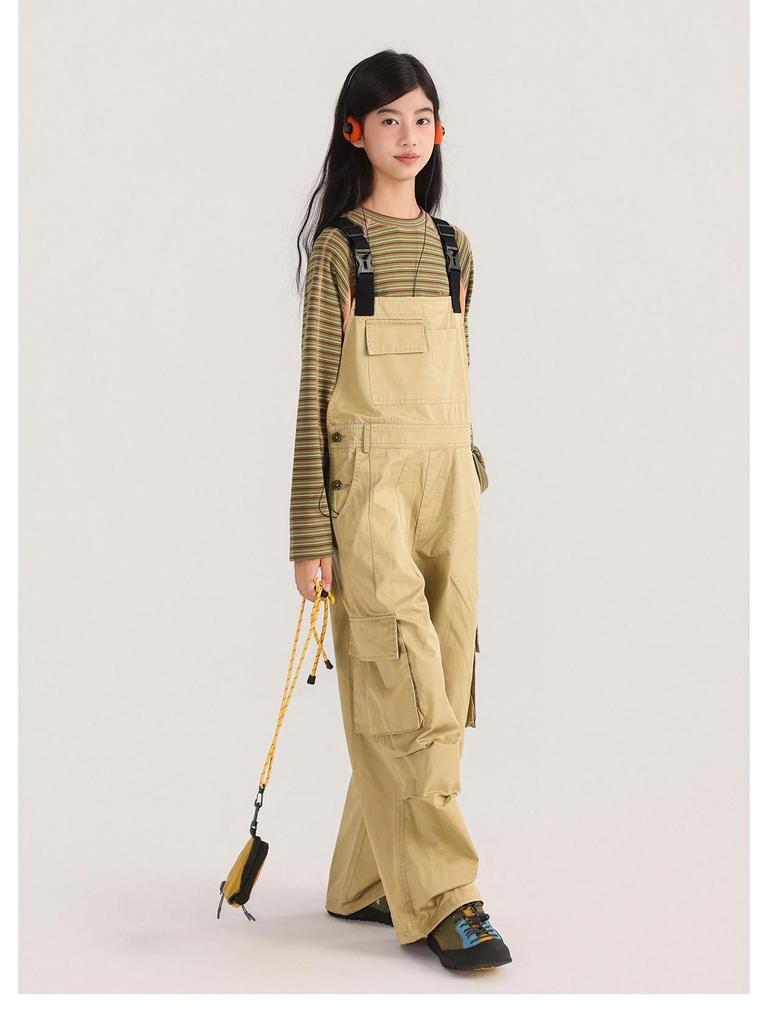 Дышащие хлопковые комбинезоны для девочек из Тао-Тауна - Модные и свободного кроя для учениц средней школы, Идеальны для весны и осени.