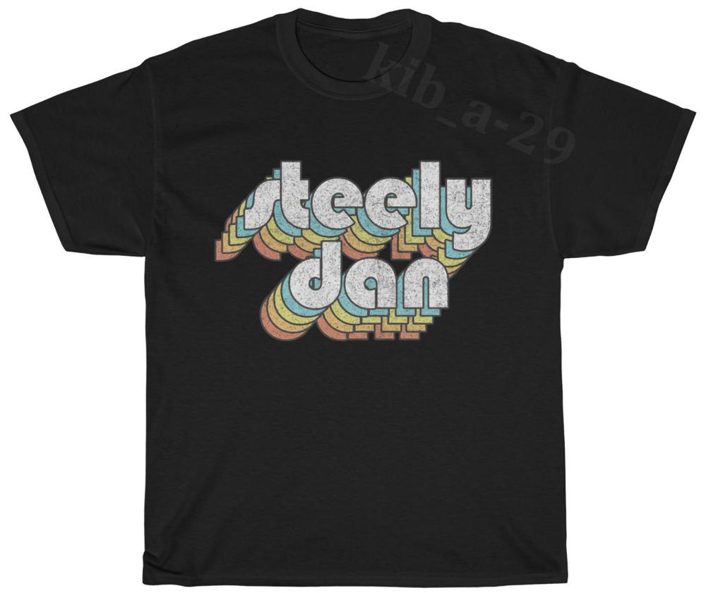 Винтажная футболка унисекс Steely Dan 80S с типографикой в стиле ретро для любителей музыки