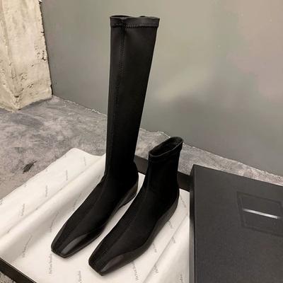 Внутреннее увеличение высоты отрицательное давление тонкие ноги толстая подошва спортивные эластичные ботинки облегающие ноги тонкие ботинки носки ботинки высокие ботинки женщины