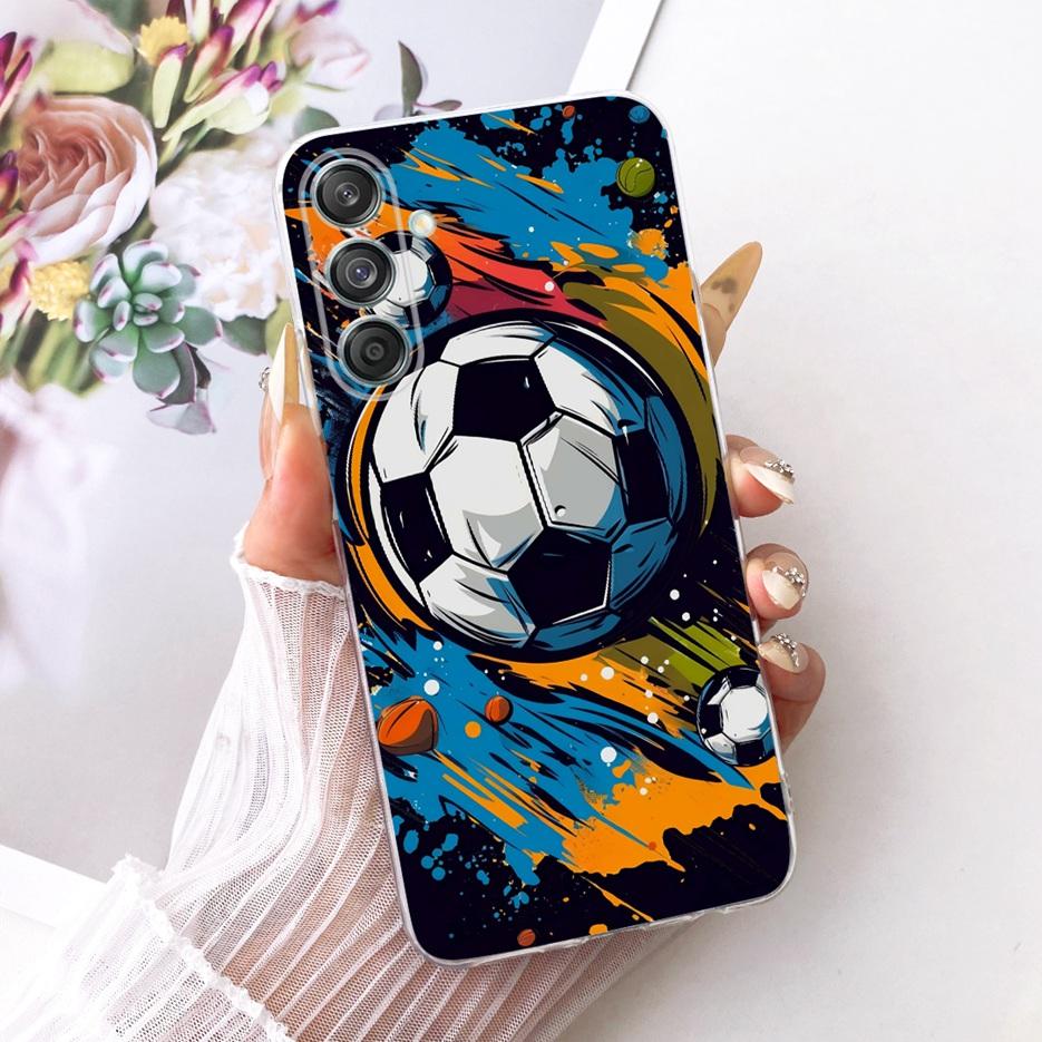 Чехол для Samsung Galaxy M55 SM-M556B Новый Цветок Бабочка Расписная Крышка Мягкий Силиконовый Чехол Для Samsung M55 M 15 Galaxy M15 Сумки
