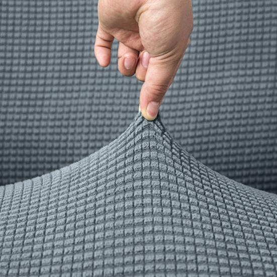 Curved Back Elastic Chair Cover Wear Resistant Non-Fading Solid Color Chair Slipcover