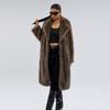 Womens Long Faux Fox Fur Coat Winter Stylish Oversized Outerwear Casual Chic Plus Size