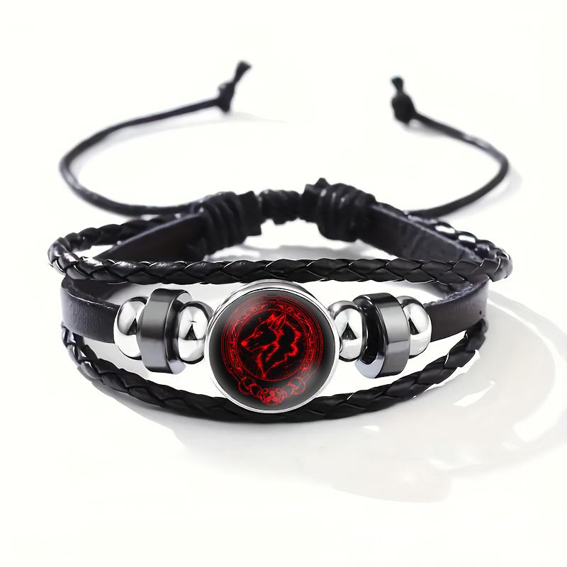 Кожаные браслеты викингов, скандинавской мифологии, древняя Троица, скандинавские руны, символ Одина, многослойные плетеные браслеты, ювелирные изделия