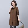 Women's Mid-Length Quilted Trench Coat - 2025 Spring/Autumn Stylish Cotton-Padded Jacket