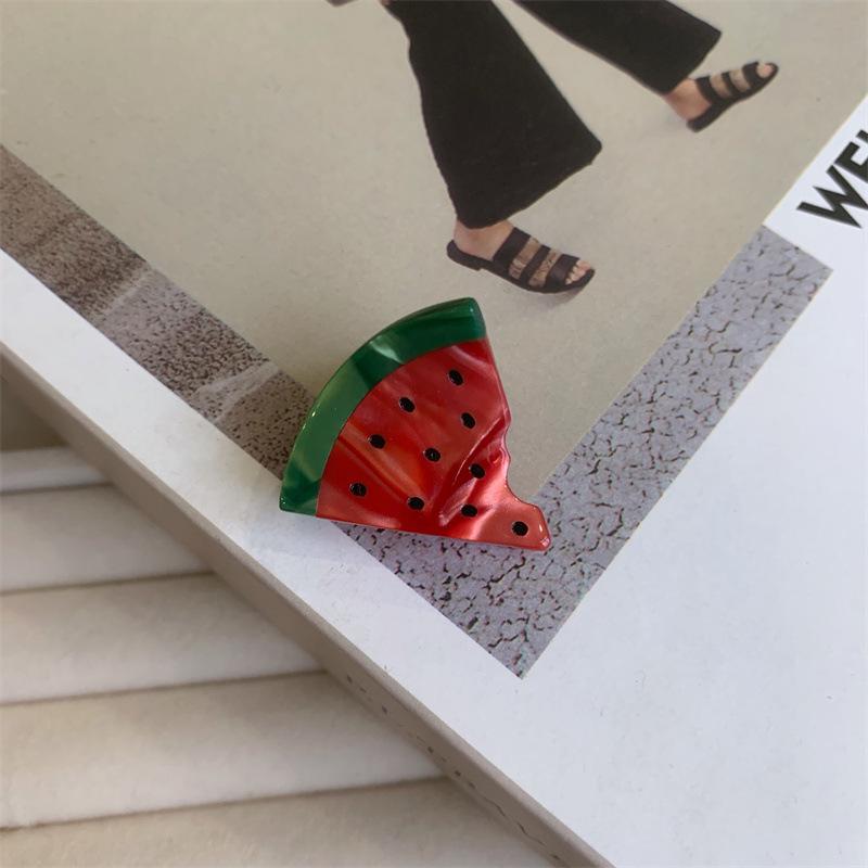 Корейская заколка для волос со свежими фруктами: Дизайн клубники, арбуза, вишни, лимона