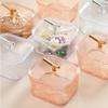 Large Capacity Transparent Hair Circle Storage Box With Lid Hair Clip Storage Box Hair Accessories Desktop Organizer Basket