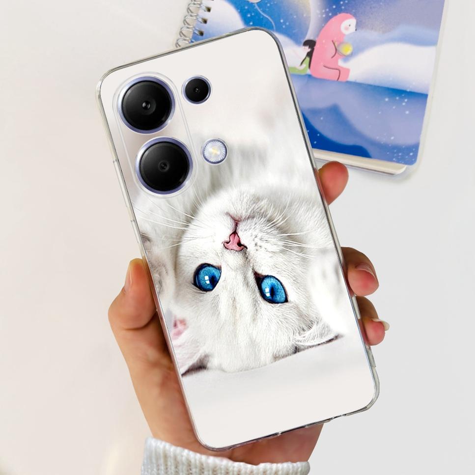 For Xiaomi Redmi Note 13 Pro 4G Case Beautiful butterfly flower TPU Soft Silicone Cover For Xiaomi Poco M6 Pro Bumper Phone Case