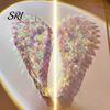 Impact Resistant Craft Tiles Mini Iridescent Acrylic Squares, Translucent Rainbow Pieces, 2cm 3cm Holographic Colorful Mosaic Art Supplies for