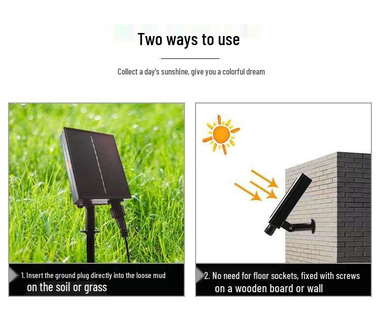 Светодиодные гирлянды на солнечной батарее, уличные водонепроницаемые медные провода, мягкая световая лента для украшения двора