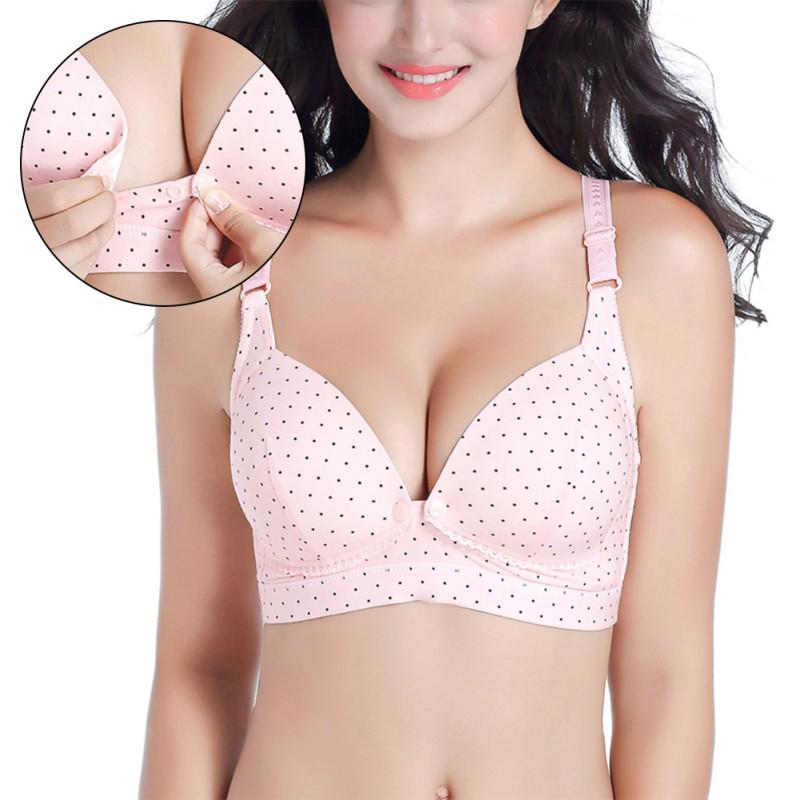 Хлопковые бюстгальтеры для кормления спереди без пряжек без оправы для беременных женщин, нижнее белье для кормления, бюстгальтер для кормления