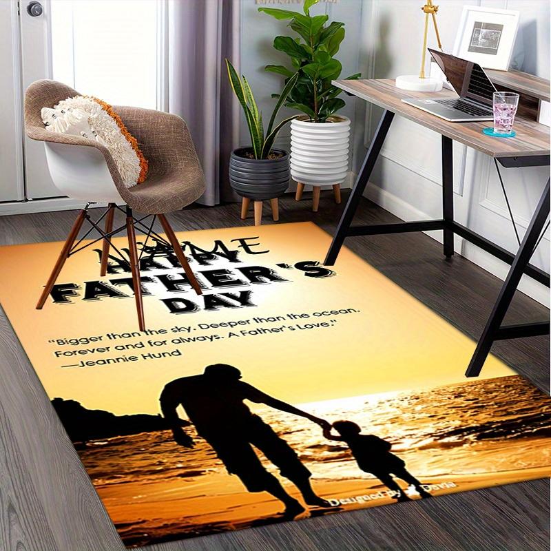 Father, Love, Ocean Office Carpet Soft Polyester Entrance Carpet Washable Non slip Machine Washable