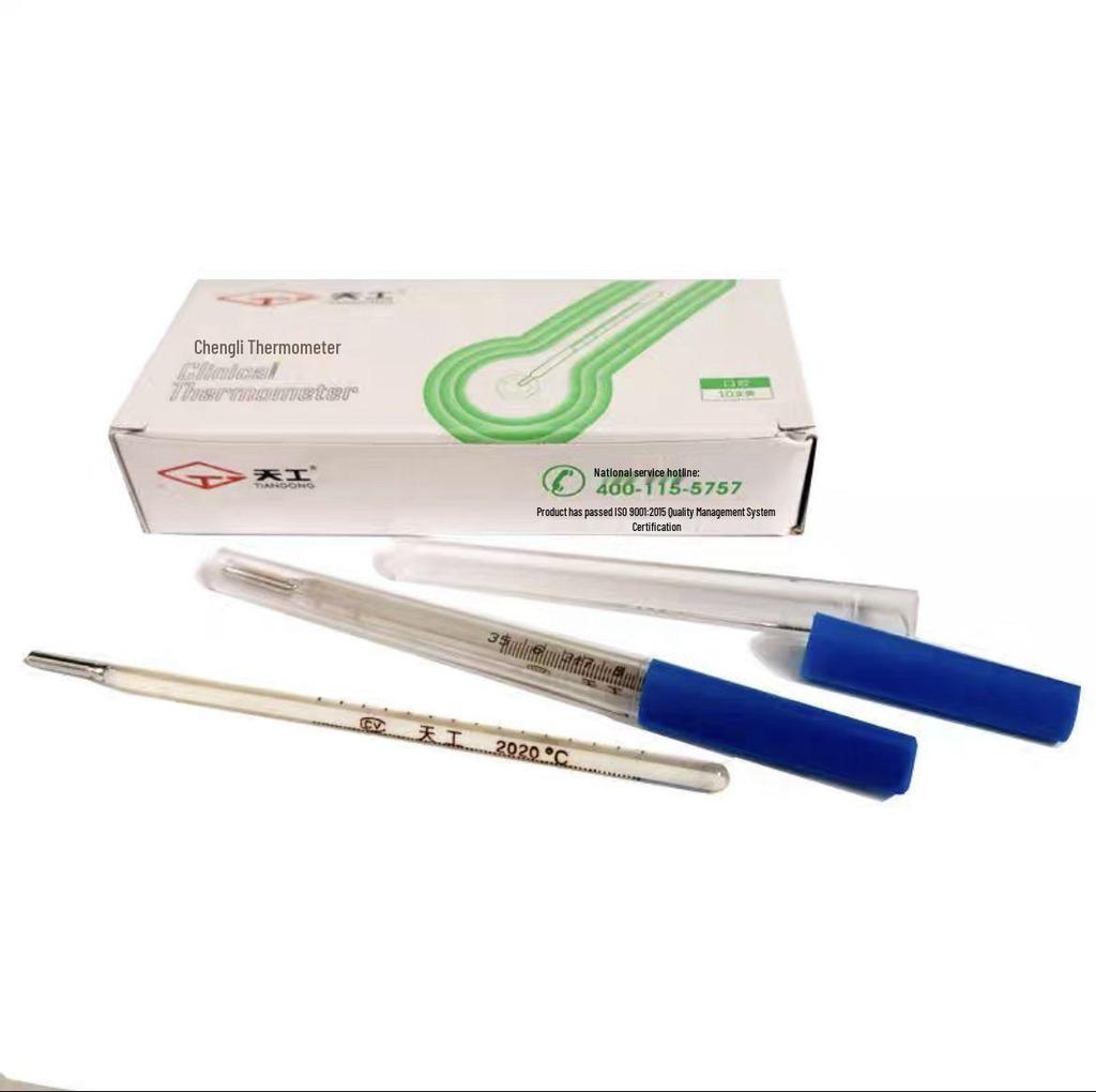Большой стеклянный термометр с ртутью для орального, подмышечного и ректального использования - Подходит для взрослых, детей и младенцев