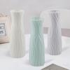 Plastic Flower Vase Imitation Ceramic Solid Color Flower Arrangement Container Living Room Decoration