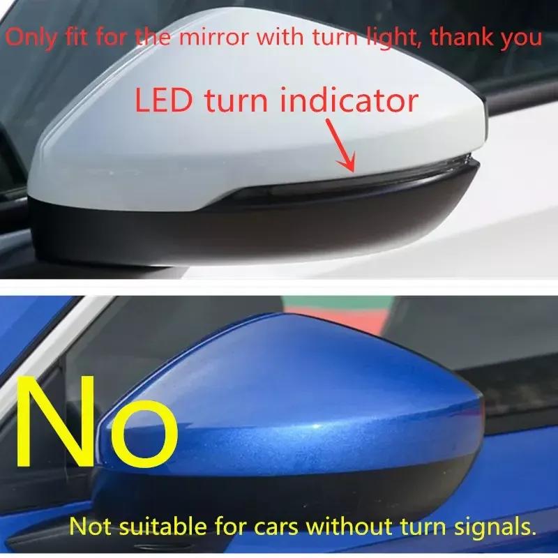 For Honda Civic 11th Gen Carbon Black Car Sticker Rearview Side Mirror Rain Eyebrow Shield Cover Frame Protector ABS
