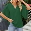 2023 Summer Women's Top Loose V-neck Chiffon Shirt