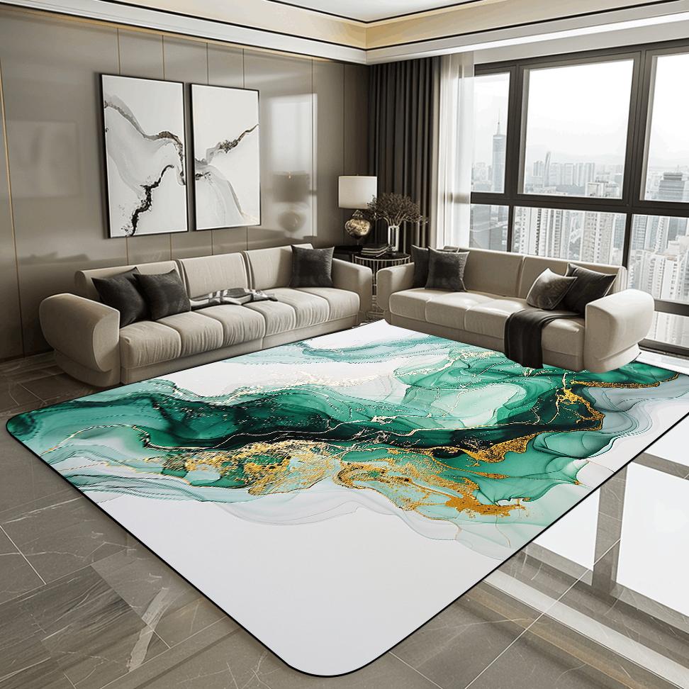 Современный 3D ковер для гостиной, роскошный золотой декоративный напольный коврик для гостиной, дивана, абстрактный ковер для спальни, гардеробной, мягкий ковер, противоскользящий