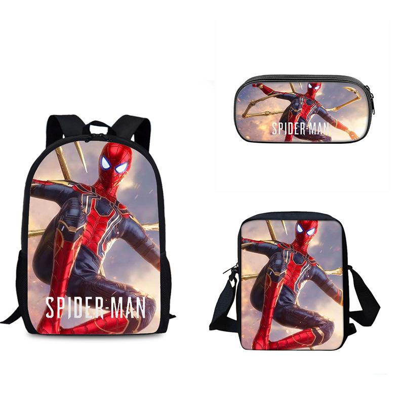 School bag for primary and secondary school students Cartoon animation printing peripheral 44 backpack set