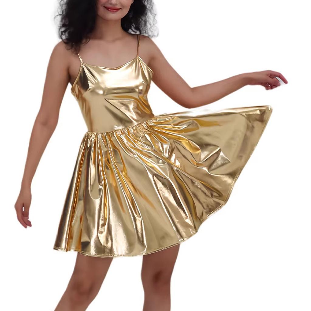  Costume Women's Shiny Party Dress For Carnival, Fancy Dress & Rave, Space Girl Outfit As Clubwear For Disco & Night Club