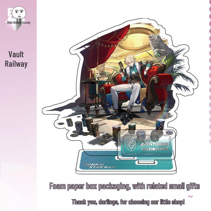 Набор Фигурок miHoYo Star Rail Светлячок Дань Хэн Луна: Ахерон, Авантюрин, Кафка, Серебряный Волк, Цзинлю, Сюэи Стенды