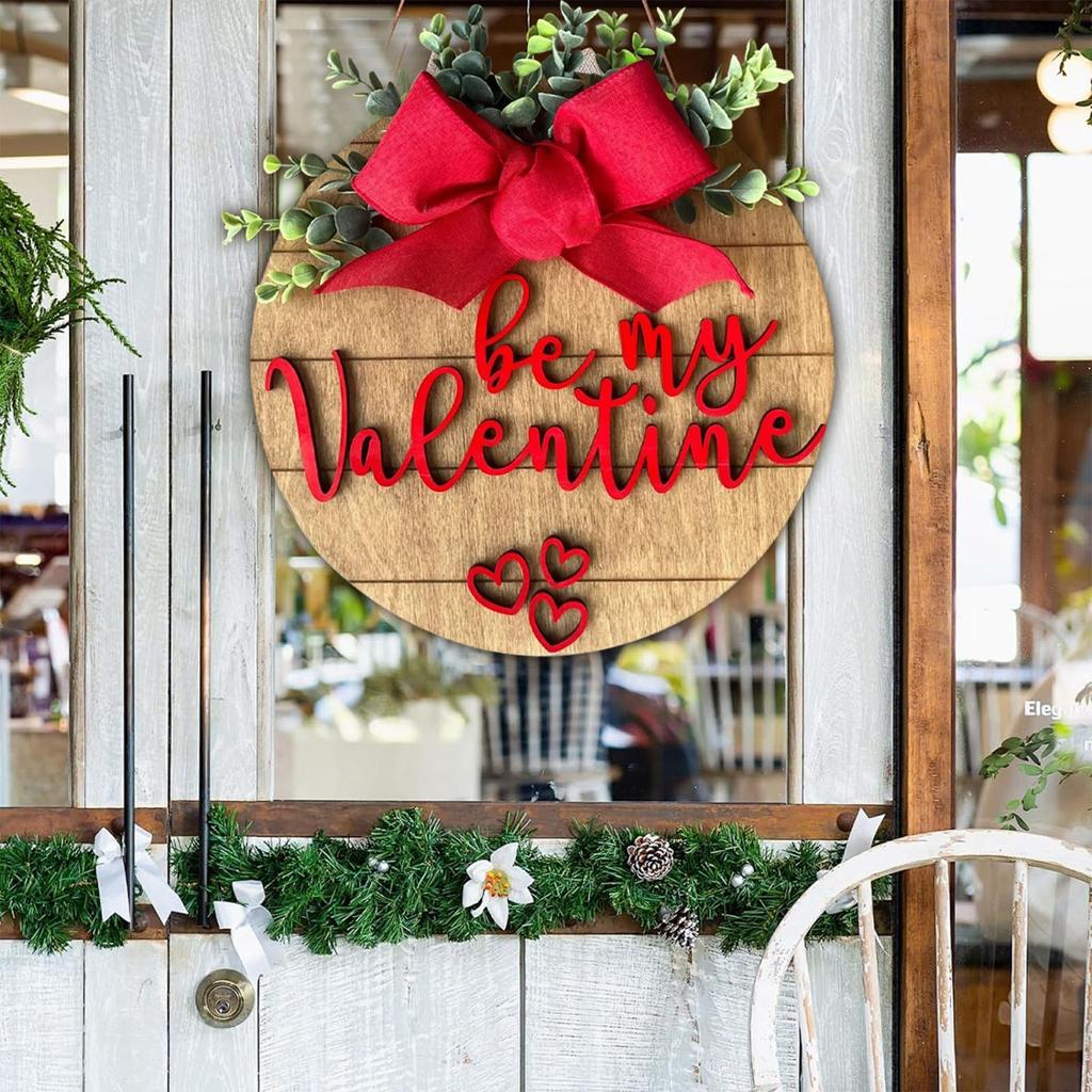 День святого Валентина Подвесной деревянный дверной кулон Свадебная входная дверь Внутренний двор Ворота Фоновое украшение стены Подвесной