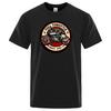 Men's Short Sleeve Loose Cotton T-shirt, Cafe Racer Full Acceleration, Rockabilly Printed Biker, Fashion Casual T-shirt Summer