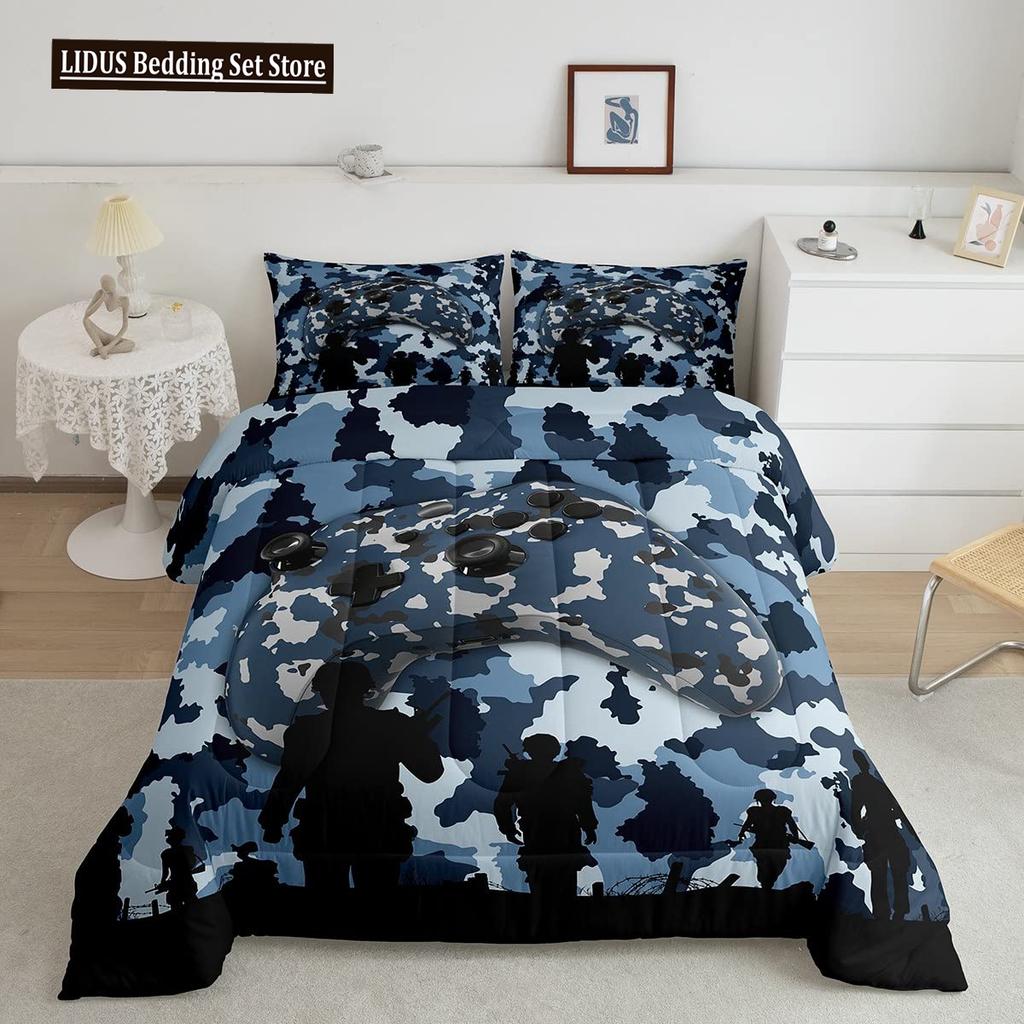 American Soldier Duvet Cover Set Twin For Boys Teens, American Flag Comforter Cover Set,Airplane Quilt Bedding Sets Queen Size