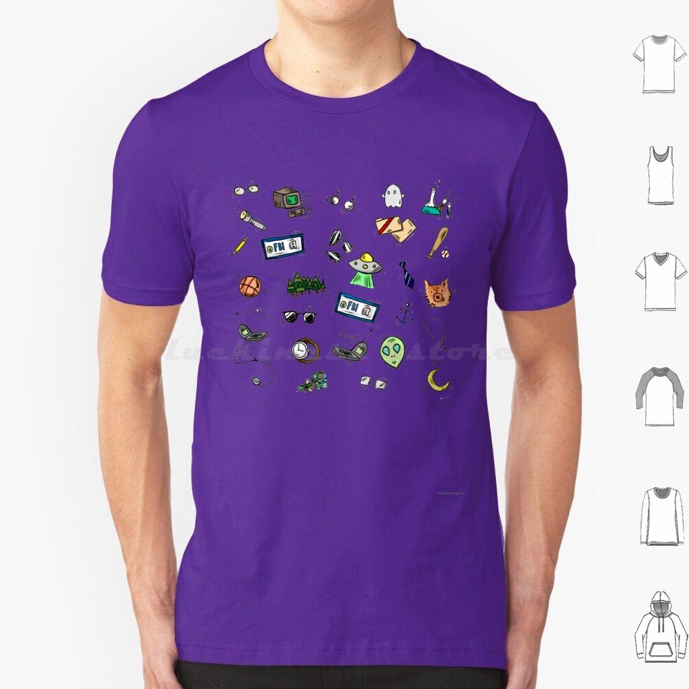 Футболка X Files Doodles Мужская Женская Детская 6XL Секретные Материалы Секретные Материалы Малдер Скалли Космос Луна Рисунки Маленький ФБР ТВ Фокс Малдер Дана